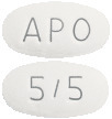 APO-Perindopril Arginine/Amlodipine 5 mg/5 mg Tablets